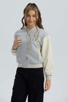 Chaqueta Niña Bomber Gris Melange