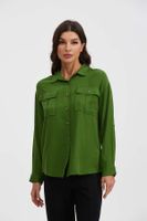 Blusa Mujer Manga Roll Up Verde