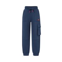 Pantalón Buzo Niño Cargo Con Cortes Azul
