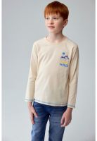 Polera Niño Print Posicional Crudo