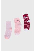 Calcetín De Vestir Niña Tripack Rosado - lV