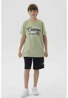 Bermuda Niño Textura Con Print Negro