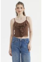 Peto Mujer Boho Vuelo Café Oscuro