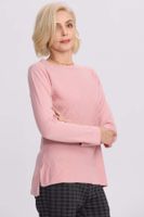 Sweater Mujer Cerrado Palo Rosa