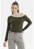 Polera Mujer Asimétrico Verde