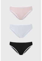 Calzón Mujer Tripack Bikini Liso Blanco - ll