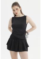 Polera Mujer Aplicación Con Cordón Negro