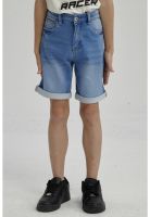 Bermuda Niño Básico Denim Celeste