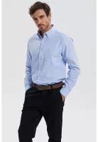 Camisa Hombre Oxford Celeste