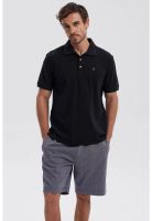 Polera Hombre Piqué Básica Lisa Negro - lll