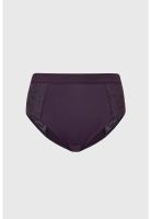 Calzón Mujer Tiro Alto Detalle Encaje Café Oscuro