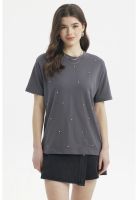 Polera Mujer Strass Gris Marengo
