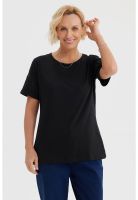 Polera Mujer Detalle Mangas Negro