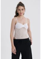 Polera Mujer Body Encaje Blanco