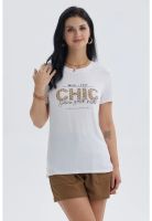 Polera Mujer Print Blanco - lV