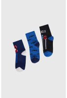 Calcetín De Vestir Niña Tripack Azul