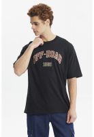 Polera Hombre Oversize Estampada Negro