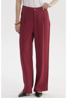 Pantalón Mujer Sastrero Calce Recto Vino