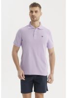Polera Hombre Pique Básica Lisa Lila - lV