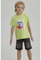 Polera Niño Básica Estampada Verde - ll