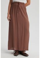 Falda Mujer Larga Abertura Café