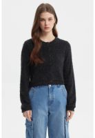 Sweater Mujer Slim Cuello Redondo Negro - ll