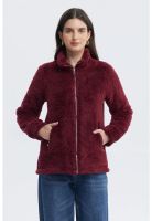 Polar Mujer Básico Peludo Burdeo