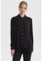 Blusa Mujer Abotonada Lisa Negro