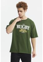 Polera Hombre Oversize Retro Print Verde