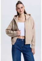 Polerón Mujer Full Zipper Beige