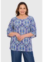 Polera Mujer Corte En Hombros Azul