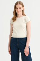 Polera Mujer Cropped Crudo