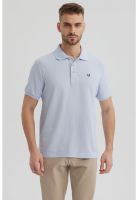 Polera Hombre Pique Básica Lisa Celeste - V