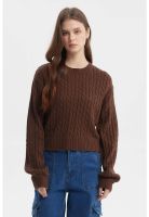 Sweater Mujer Tejido Juvenil Café Oscuro