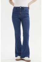 Jeans Mujer Flare Vale Azul Oscuro