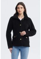 Polar Mujer Cuello Camisero Negro - ll