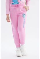 Pantalón Buzo Niña Jogger Stitch Rosado
