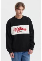 Polerón Hombre Oversize Cuello Redondo Negro