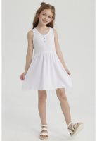 Vestido Niña Rib Blanco