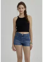 Peto Niña Rib Cuello Halter Negro