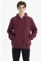 Polerón Hombre Full Zipper Basico Burdeo
