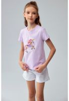 Polera Niña Textura Lila