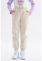 Pantalón Buzo Niña Jogger Beige - ll
