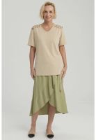 Polera Mujer Detalle Hombro Beige Oscuro