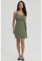 Vestido Mujer Corto Envolvente Verde Musgo
