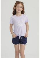 Polera Niña Nudo Lila