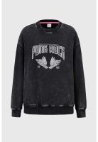 Polerón Niña Acid Wash Negro