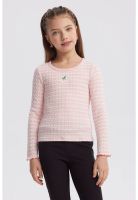 Polera Niña Rayas Rosado