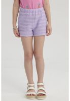 Short Niña Textura Morado