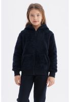 Polar Niña Peludo Azul Marino